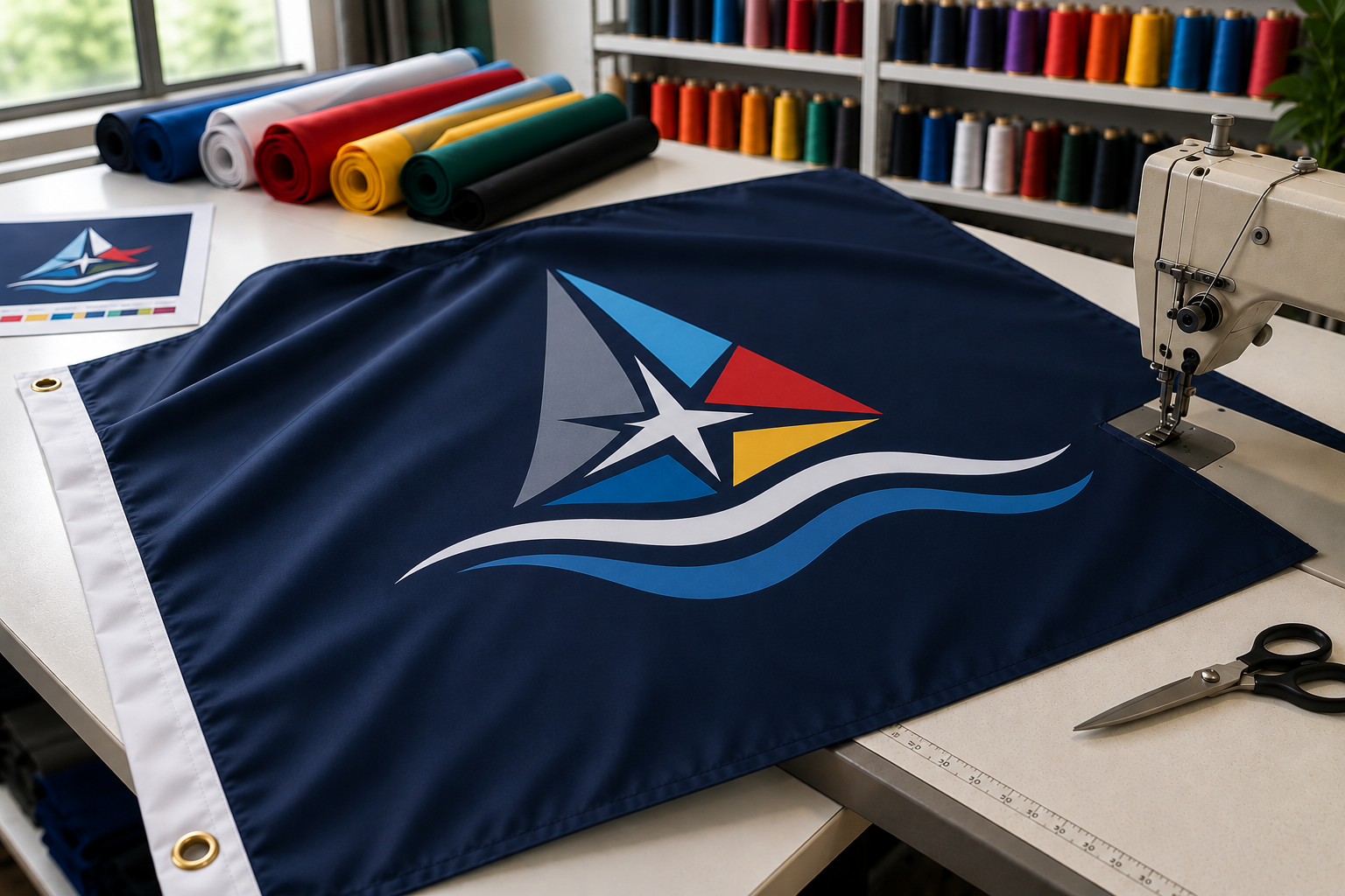 Double-sided custom flag