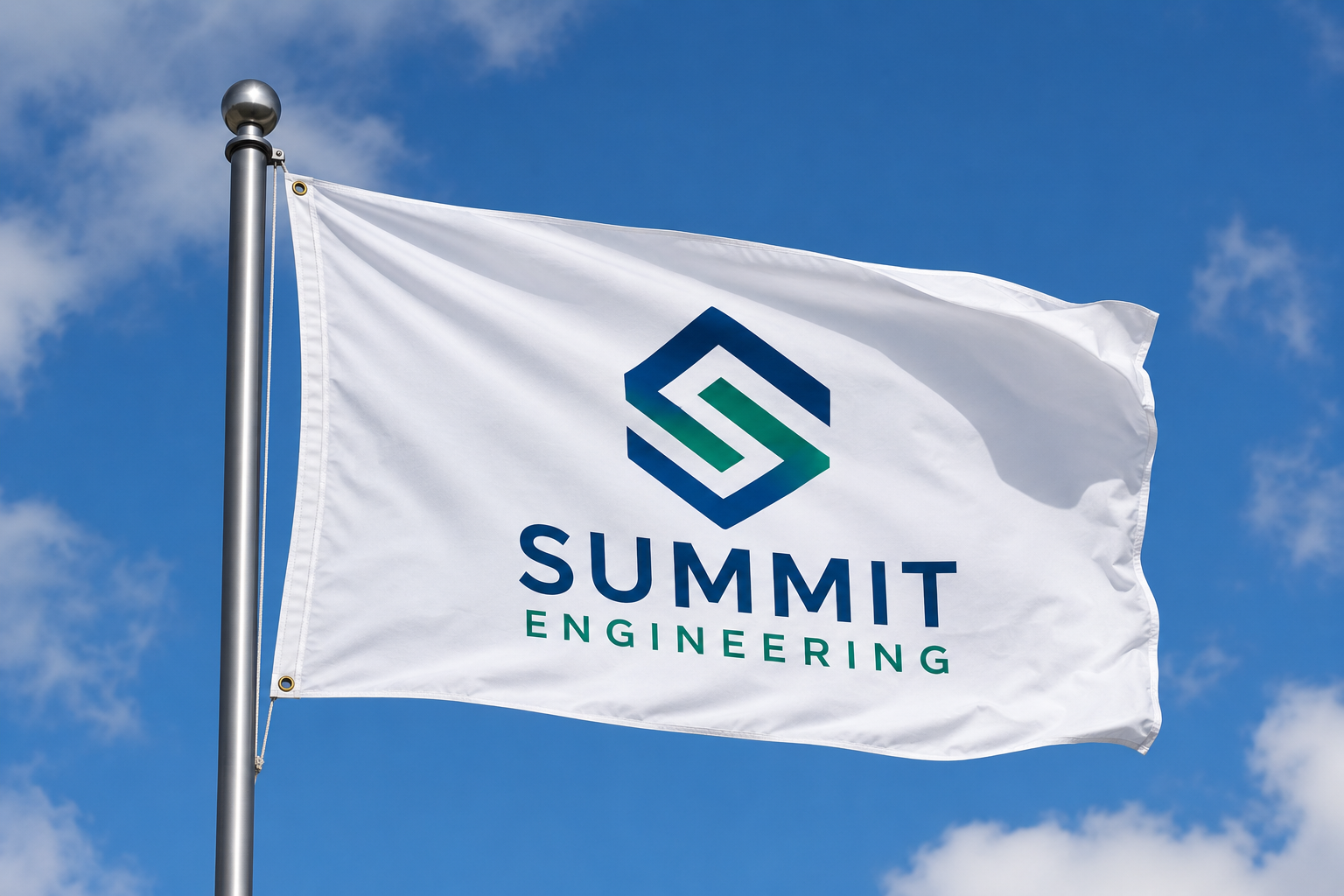 Single-sided custom flag